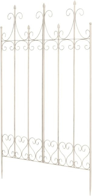 DELUKE Rankgitter KALLE Rankhilfe aus Metall im Landhausstil, Farbe Antik-Creme, B: 100 cm, H: 150 cm - Bild 1