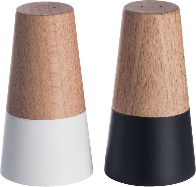 VEGA Salz- und Pfefferstreuer-Set Kayu in kegelförmiger Form aus Holz, Farbe: Braun, Durchmesser: 5 cm, Höhe: 9,1 cm - Bild 1