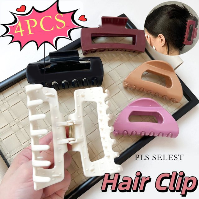 4er Set Silikon Shark Clips Haarspangen für Damen - Bild 1