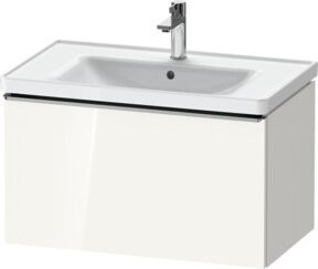 Duravit Waschtischunterschrank D-Neo, wandhängend, weiß glänzend, B: 78,4 cm, T: 45,2 cm, H: 44,0 cm - Bild 1