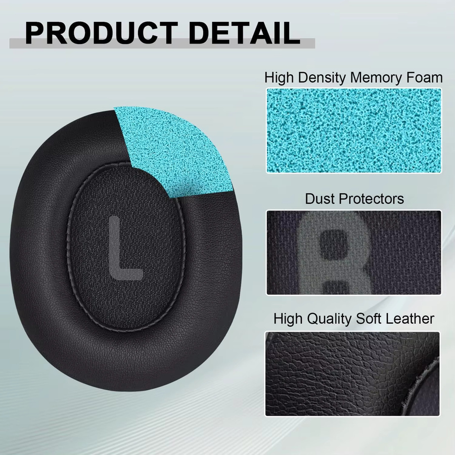 Ersatz-Ohrpolster in Schwarz für JBL Kopfhörer Tune 700BT 710BT 720BT 750BTNC 760NC 770NC - Bild 2