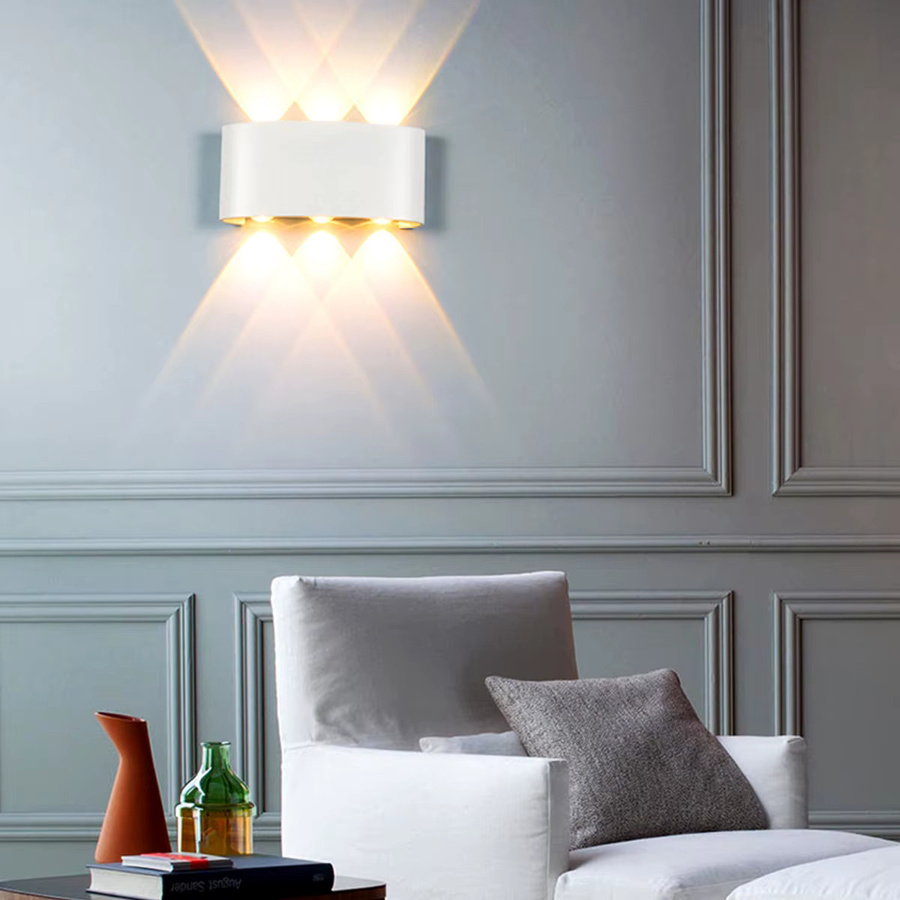 Heevye LED Wandlampe aus Aluminium in Weiß für Wohnzimmer, Korridor und Balkon mit warmweißem Licht - Bild 4