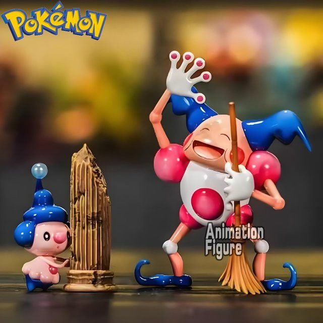 Bandai Pokemon Anime Figur Mr Mime aus PVC als Sammlerstück und Desktop-Ornament, Höhe: 5 cm bis 9 cm - Bild 1