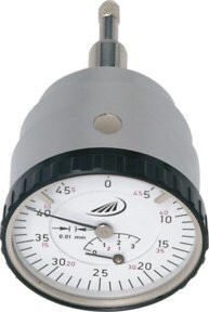 Helios-Preisser Messuhr mit rückstellbarem Messbolzen aus Edelstahl in Silber, Ablesbarkeit 0,010 mm, 3,0 mm - Bild 1