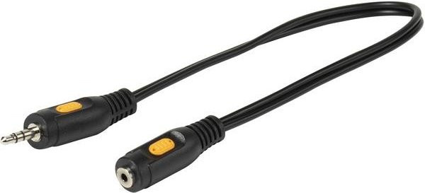 Vivanco Stereo Klinken-Adapter 3,5 mm Jack, Schwarz, Länge: 0,2 m - Bild 1