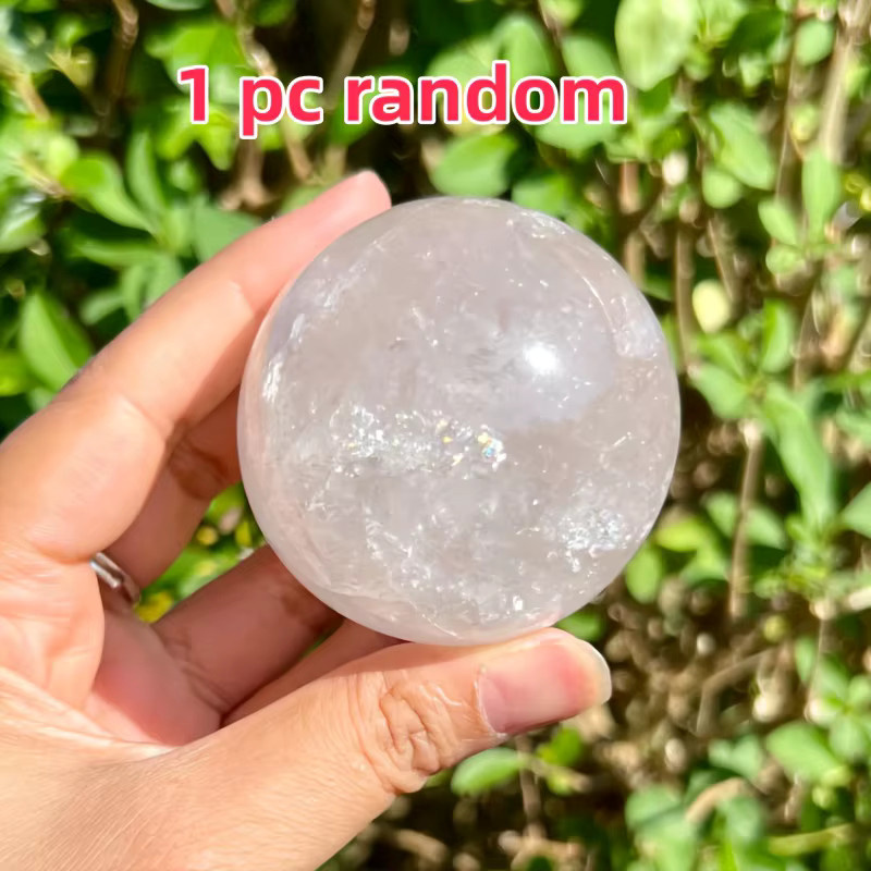 CrystalHola Natürliche Weiße Phantom-Kristallkugel aus transparentem Edelstein als Dekoration und Sammlerstück - Bild 2