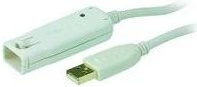 ATEN USB 2.0 Verlängerungskabel USB-A auf USB-A, Grau, 12,0 m - Bild 1