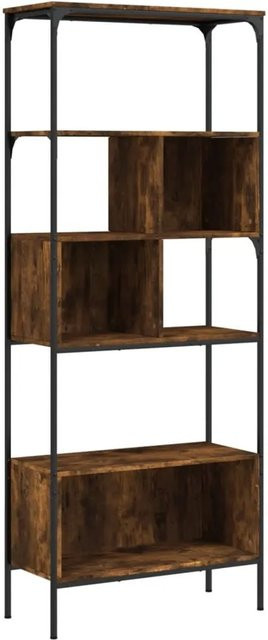 vidaXL Bücherregal mit 5 Böden in Räuchereiche und Industrial-Design, B/T/H: 76 x 33 x 188,5 cm - Bild 1