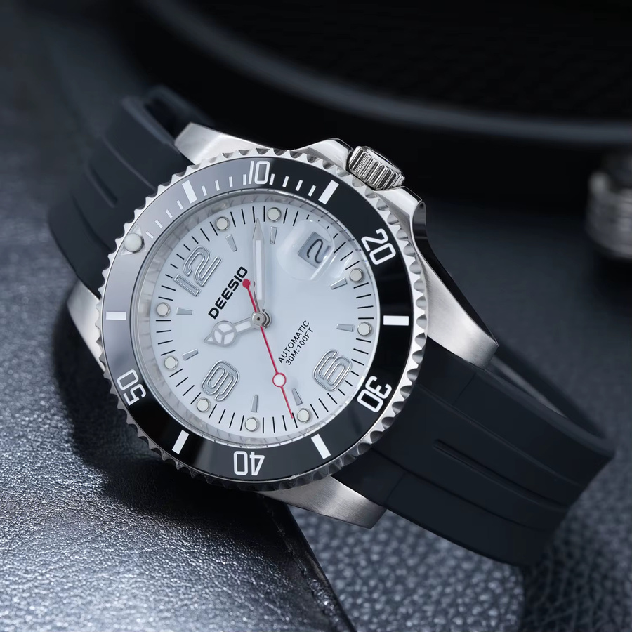 DEESIO Armbanduhr Automatik, Edelstahl, Saphirglas, Herren, Silber - Bild 2