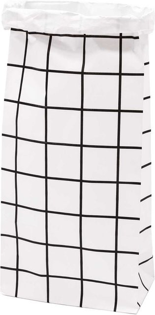 Rico Design Paper Poetry Maxi-Blockbodenbeutel XL Karo Schwarz-Weiß B: 76 cm, T: 32 cm, H: 18 cm - Bild 1