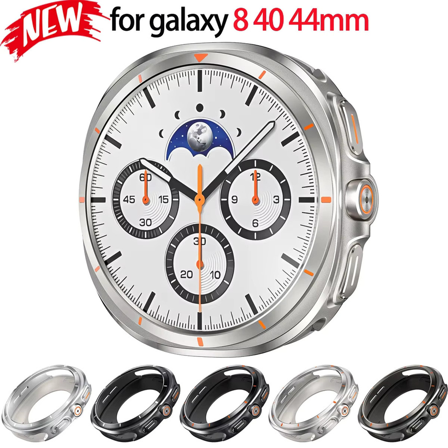 OAKCHARM Uhrenzubehör Metall Rahmen, Silber, Samsung Galaxy Uhr 8 44mm 40mm - Bild 2
