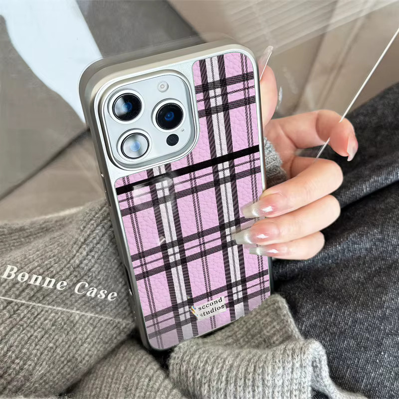 AIR PLUS Handyhülle mit französischer Retro-Illustration und Lederstruktur für Apple iPhone 11 bis 16 Pro Max in Pink - Bild 2