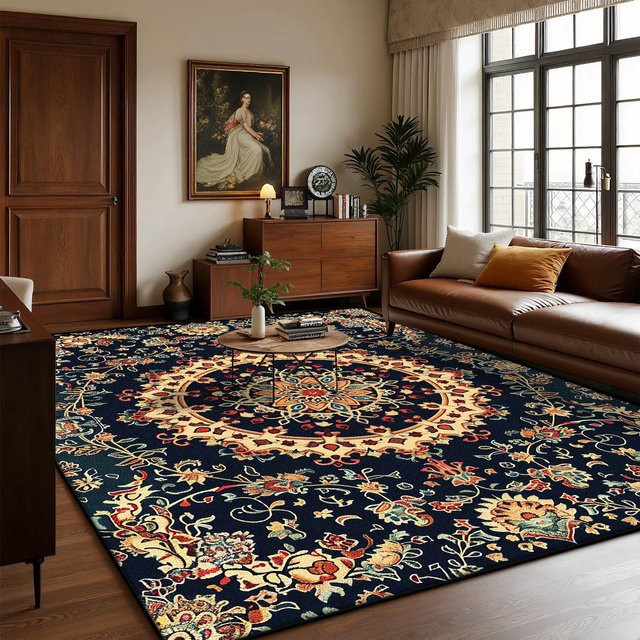 Karpetti Persischer Teppich im Boho-Design, mehrfarbig gestreift, B/T: 160 x 200 cm - Bild 1