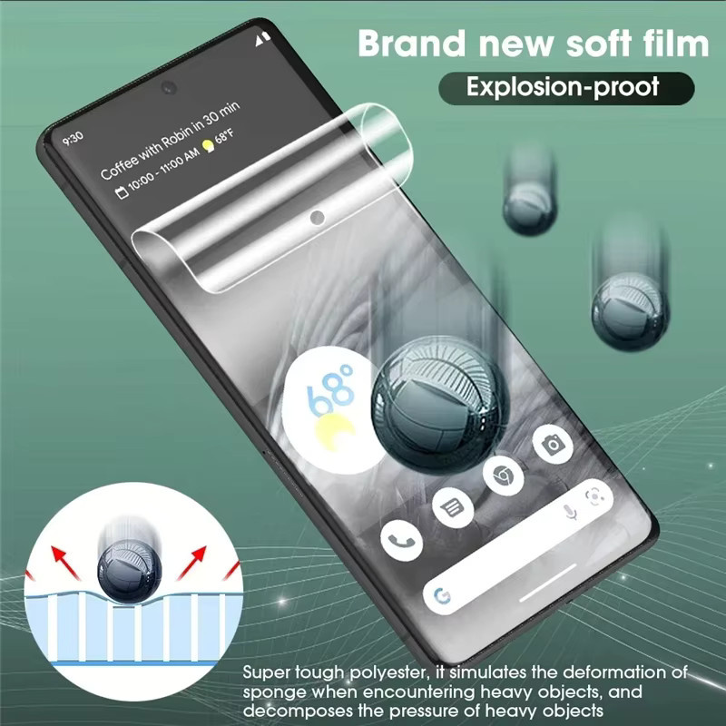 5er Pack Hydrogel Displayfolie und Rückseiten-Schutzfolie für Google Pixel Modelle, transparent - Bild 3
