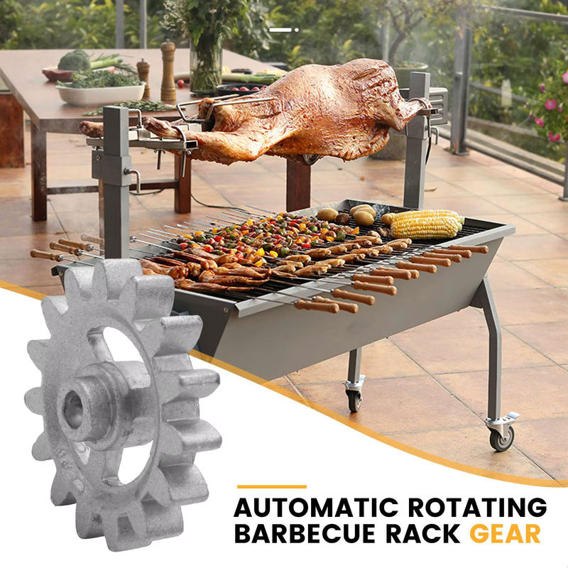 Aluminium Getriebe für Grillrahmen als DIY Zubehör für automatische Drehmechanismen in Silber - Bild 5