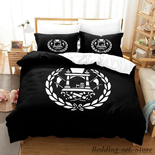 Bettwäsche Set Afghanistan Flagge von Your Warm Home, 2-teilig aus Mikrofaser, Mehrfarbig, B/H: 70 x 133 cm - Bild 1