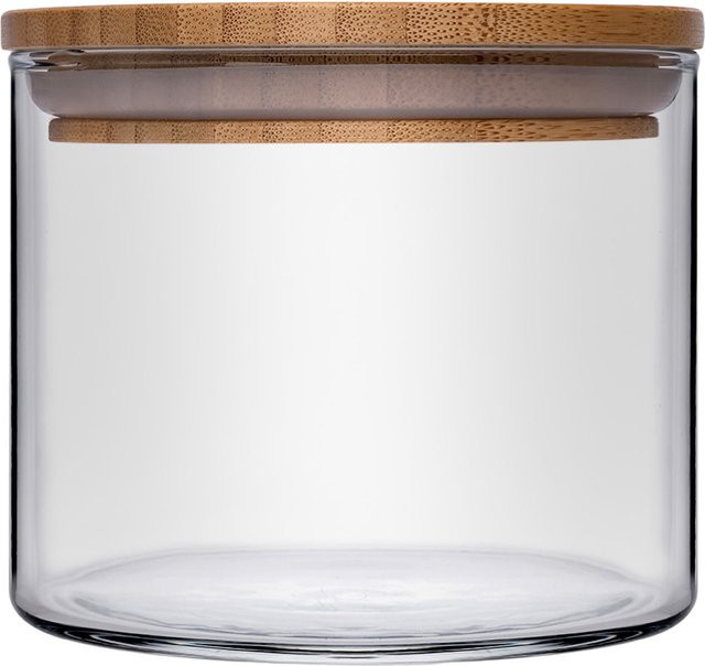 Pasabahçe Vorratsglas Bamboo aus Glas und Bambus, transparent/beige, 0,7 l - Bild 1