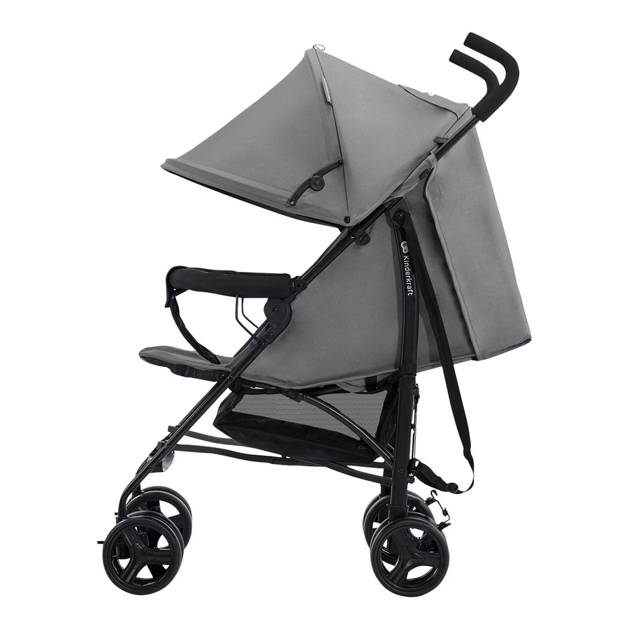 Kinderkraft Travel Buggy TIK in Grau mit schwenkbaren und feststellbaren Rädern, faltbar - Bild 2