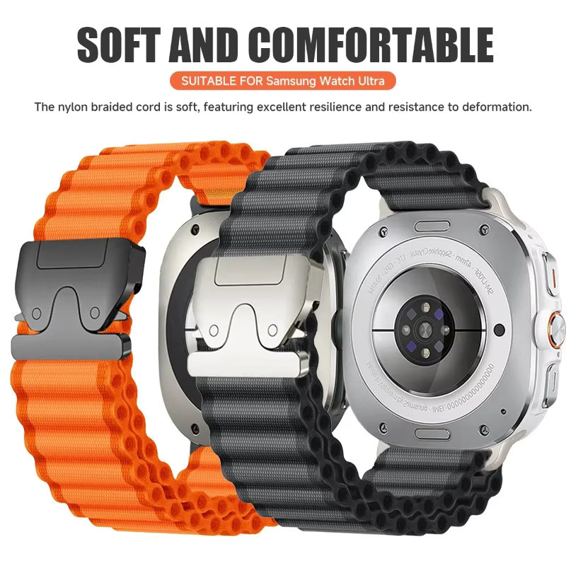 CAOWTAN Uhrenarmband Nylon, Textil/NATO, Unisex, für Samsung Galaxy Watch Ultra 47 mm - Bild 6