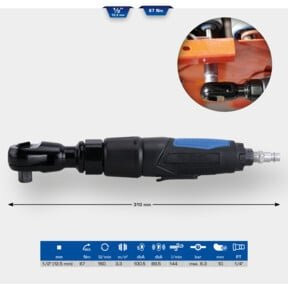 Brilliant Tools 1/2 Zoll Druckluft-Ratsche in Schwarz - Bild 2