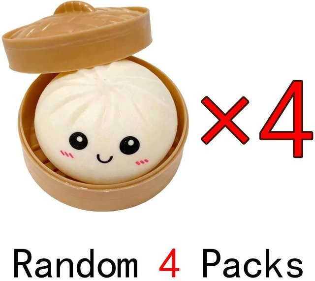 Yiran toy 1 Weißer Dumpling Cha Siu Bao Knetbälle, Stressbälle, Wiederverwendbar - Bild 1