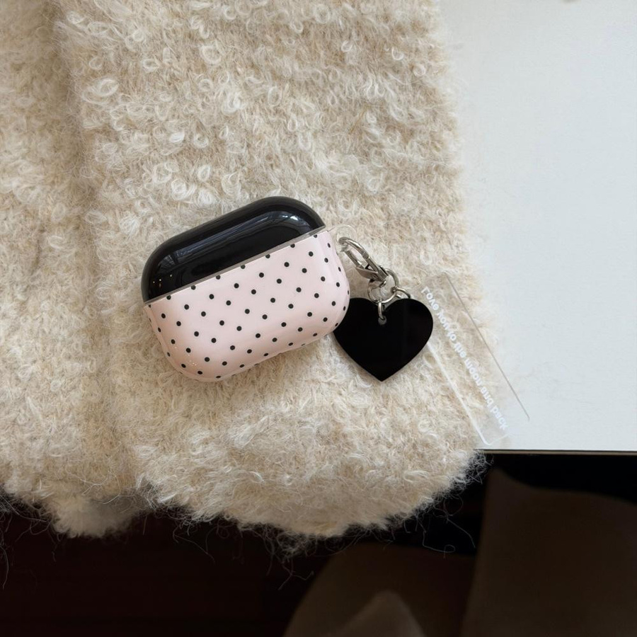 Schwarze Kopfhörerhülle mit Pünktchen für Apple AirPods Pro 2. Generation und AirPods 4 - Bild 3
