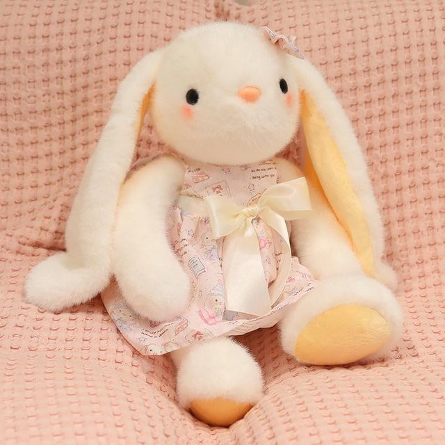 Kawaii Angezogenes Langohr-Kaninchen Plüschtier, 45cm, ab 14 Jahren - Bild 1