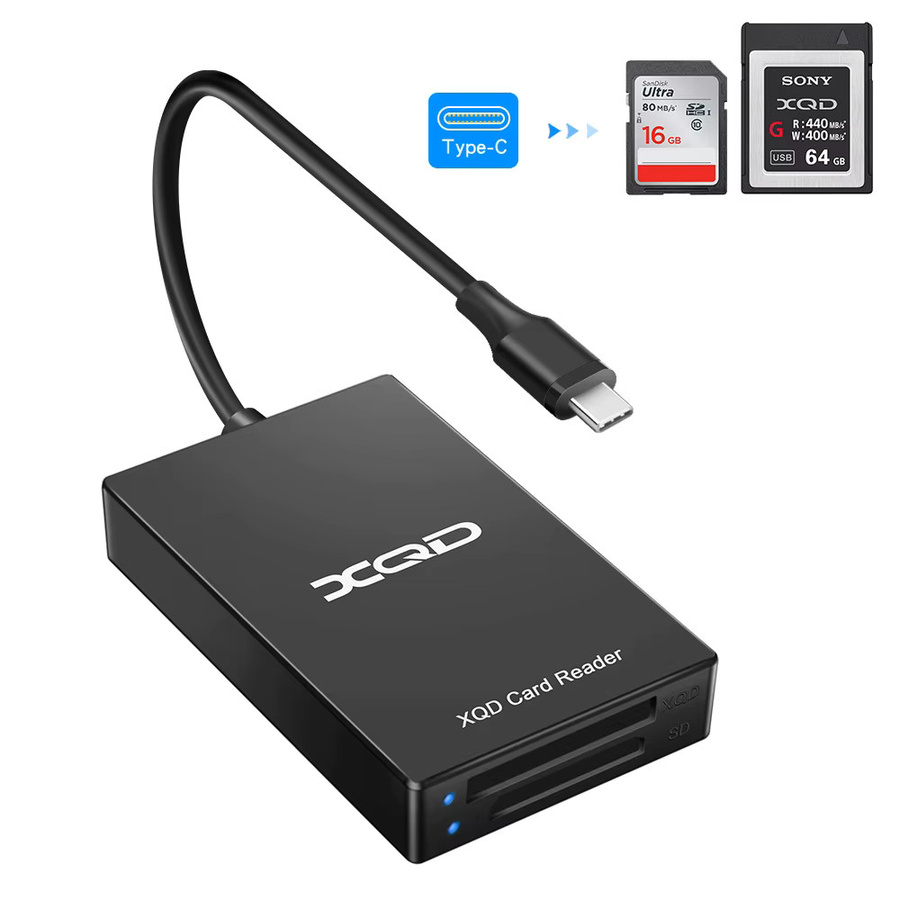 Sony Multifunktionaler XQD und SD Kartenleser mit USB-C und USB 3.0 Anschluss, 5Gbps Geschwindigkeit, Schwarz - Bild 4