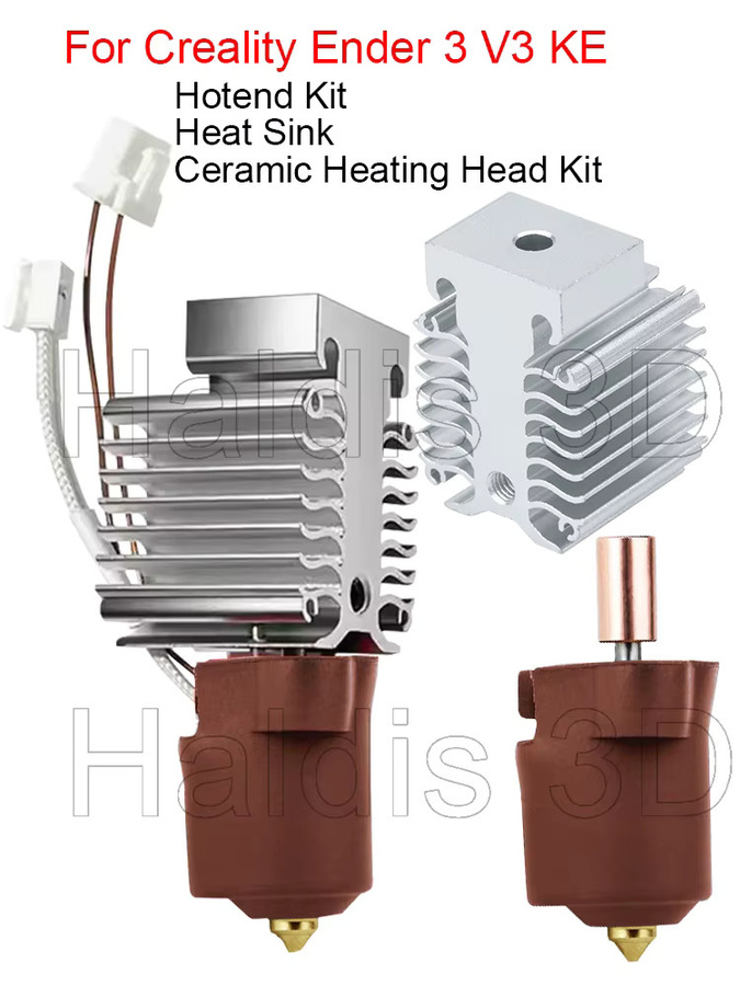 Creality Upgrade Hotend Kit für Ender 3 V3 KE mit Keramik-Heizung, Kühlkörper, Düse und Silikonsocke - Bild 4