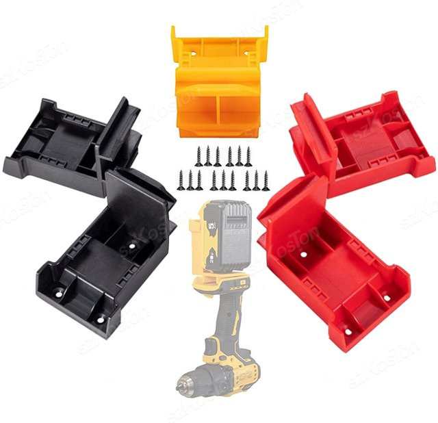 Ouliluye 2-in-1 Akku-Aufbewahrungsregal und Werkzeughalter in Rot für Milwaukee 18 V und Dewalt 18 V/20 V Akkus und Werkzeuge - Bild 1