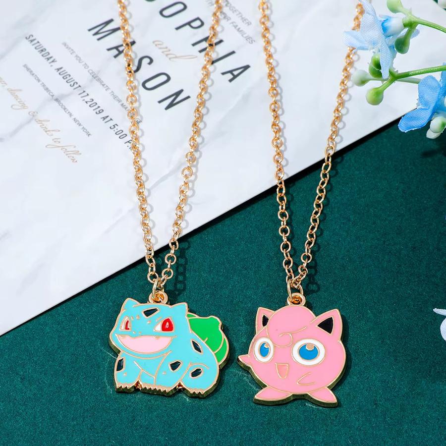 TAKARA TOMY Halskette, Bulbasaur Jigglypuff Anhänger, Gold, Unisex - Bild 3