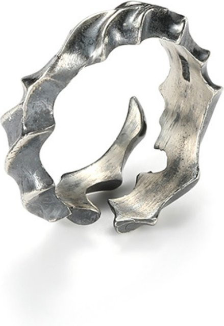 Everoyal Ring 925 Silber, Retro Zweig Rebe Muster, Herren - Bild 1
