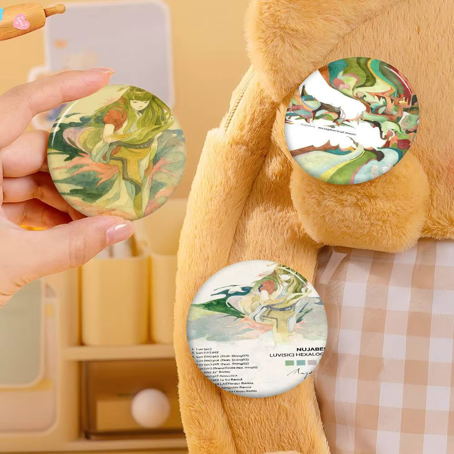 Mesuca Button-Pins N-Nujabes Album, 32/44/58 mm, Unisex - Bild 2
