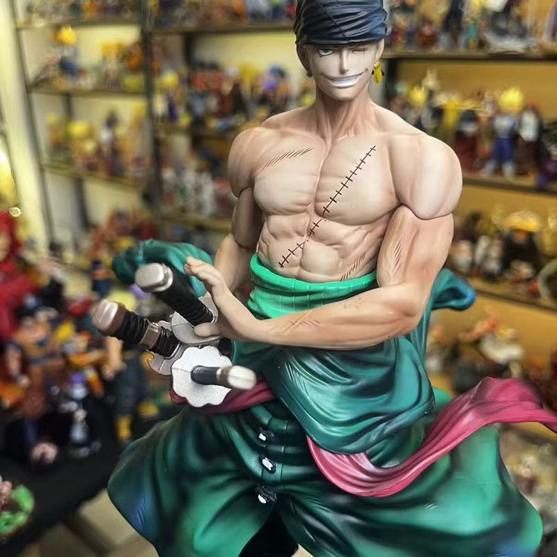 Bandai One Piece Anime Figur Roronoa Zoro Statue aus PVC, Multicolor, Höhe: 28,0 cm - Bild 4