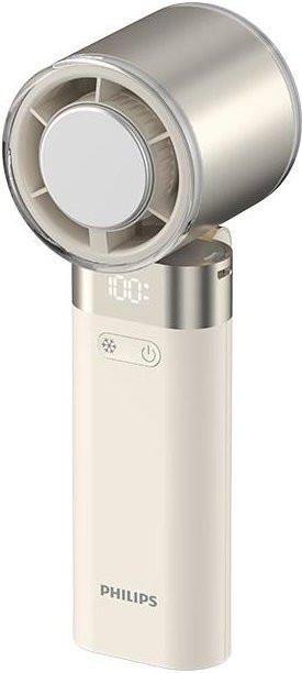 Philips Tragbarer Kühlventilator und Faltbarer Handventilator, Weiß, Wiederaufladbar - Bild 1