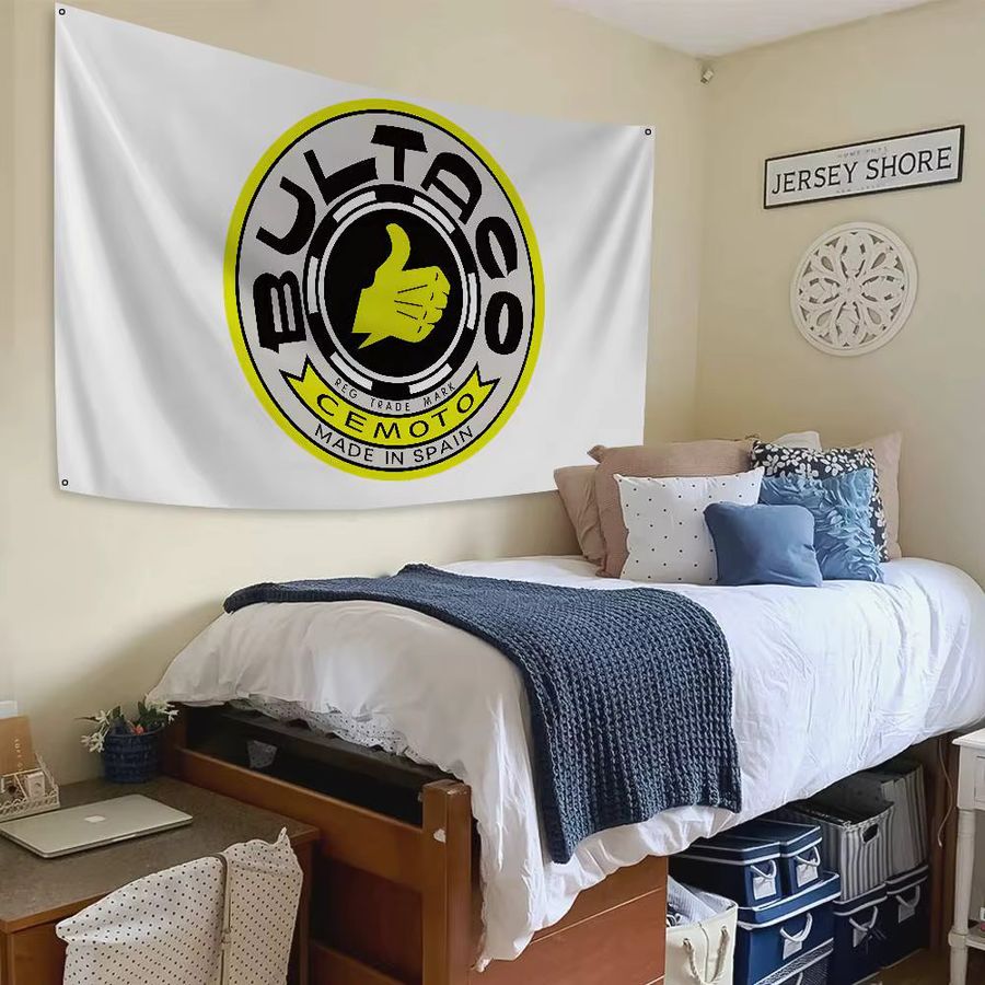 Bultacos Logo Motorräder Flagge aus Polyester mit vier Löchern für Outdoor und Dekoration - Bild 3