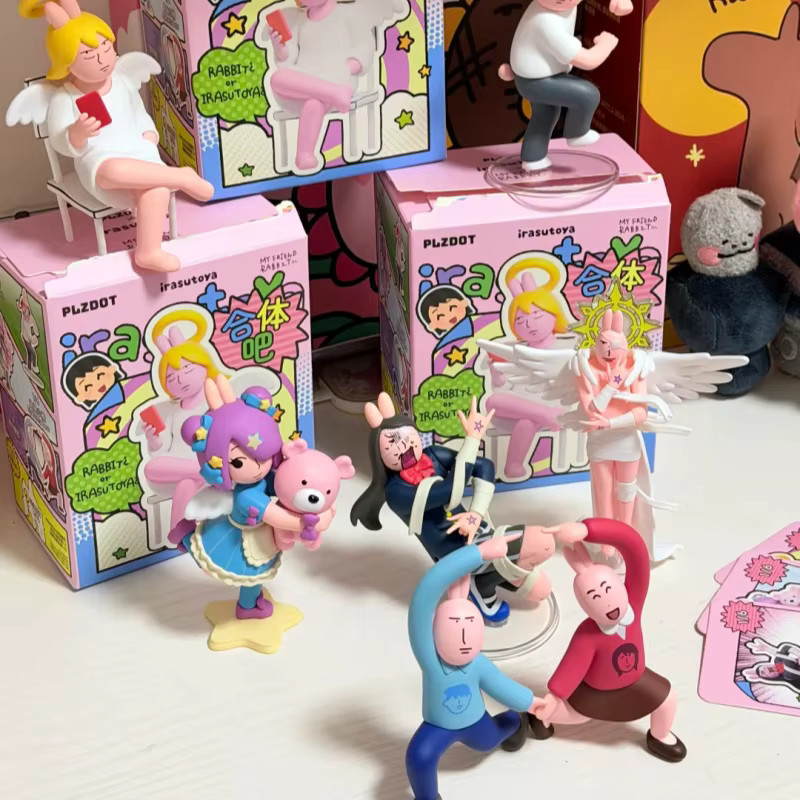 Plzdot Irasutoya X My Friend Rabbit, Modellspielzeug, Rosa Kaninchen, Einzelfigur - Bild 3