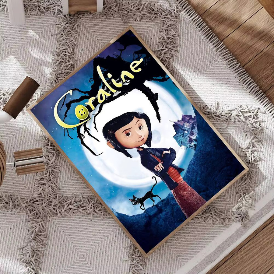 Vintage Anime Poster C-Coraline Retro Wandkunst Illustration in Mehrfarbig - Bild 4