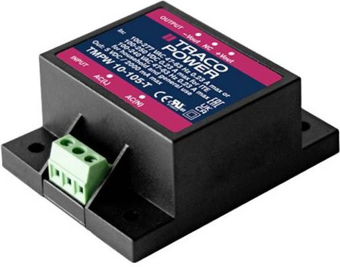 TracoPower TMPW 10-115-T AC/DC-Printnetzteil 15 V/DC 0.7A 10W in Schwarz - Bild 1