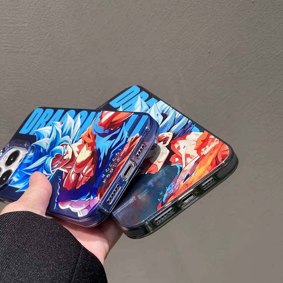 Bandai Dragon Ball Son Goku Saiyan Handyhülle für iPhone 17 16 15 14 13 Pro Max, Stoßfeste Hartschale, Multicolor - Bild 6