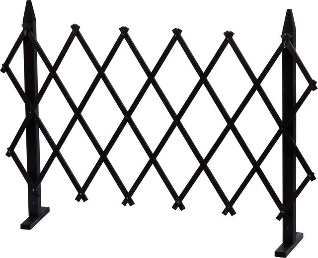 Dobar Green Label Faltbares Rankgitter aus Kiefernholz in Schwarz, Höhe: 80 cm, Breite: 25 cm - Bild 1
