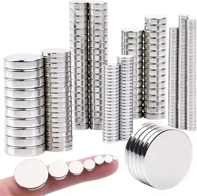 Mognot Runde Scheibenmagnete in Silber aus Metall für Kühlschrank, Küche und Büro - Bild 1