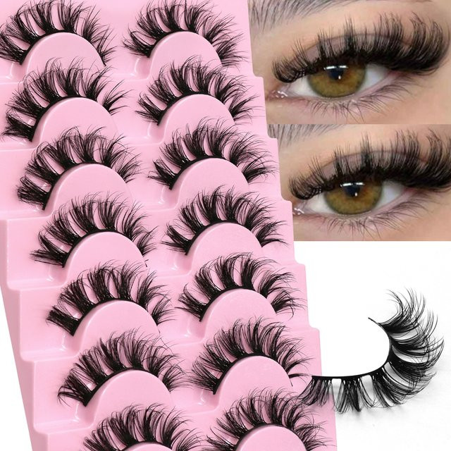 Veltrinay Künstliche Wimpern, D-Lock, Natürlich, Unisex - Bild 1