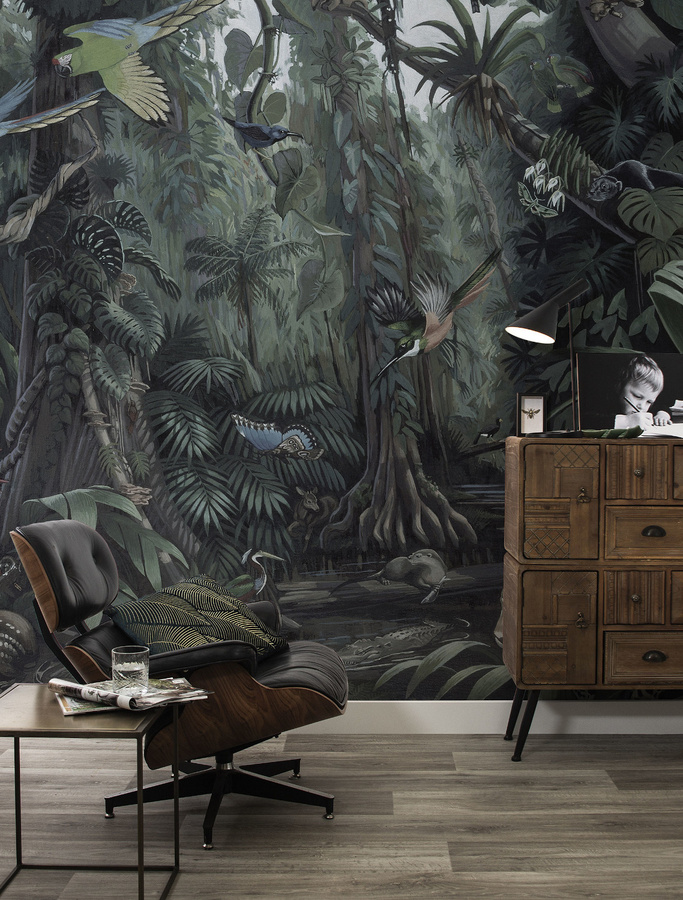 KEK Amsterdam Mural Tropical Landscapes Wandtattoo Floral Multicolor Breite: 389,6 cm - Bild 1