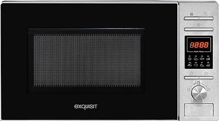 Exquisit MW 820 DI Mikrowelle in Silber mit 700 Watt, Timer und Automatikprogrammen - Bild 1