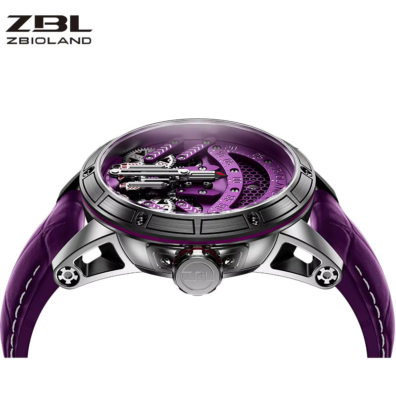ZBIOLAND Armbanduhr Automatik, Edelstahl, Leder, Silber, Unisex - Bild 3