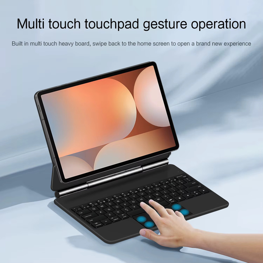 Samsung Magnetische Tastatur-Hülle mit Multi-Touch-Trackpad für Galaxy Tab S10+, S9+, S8+, S7+, S7 FE, S9 FE Plus und S9 Plus 12,4 Zoll in Schwarz oder Weiß - Bild 3