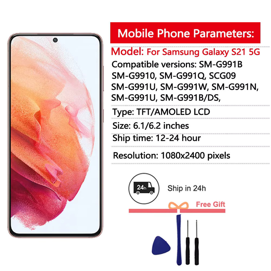 Samsung Galaxy S21 5G AMOLED Display mit Touchscreen Digitizer Ersatz in Schwarz - Bild 2