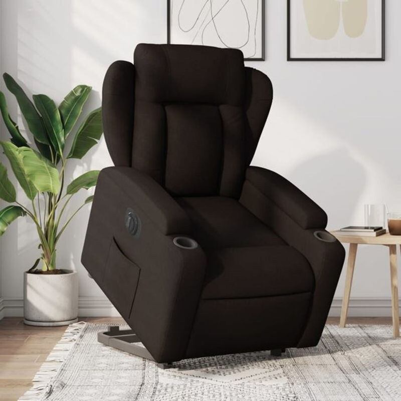 Elektrischer Relaxsessel mit Aufstehhilfe von vidaxl in Braun aus Stoff - Bild 1