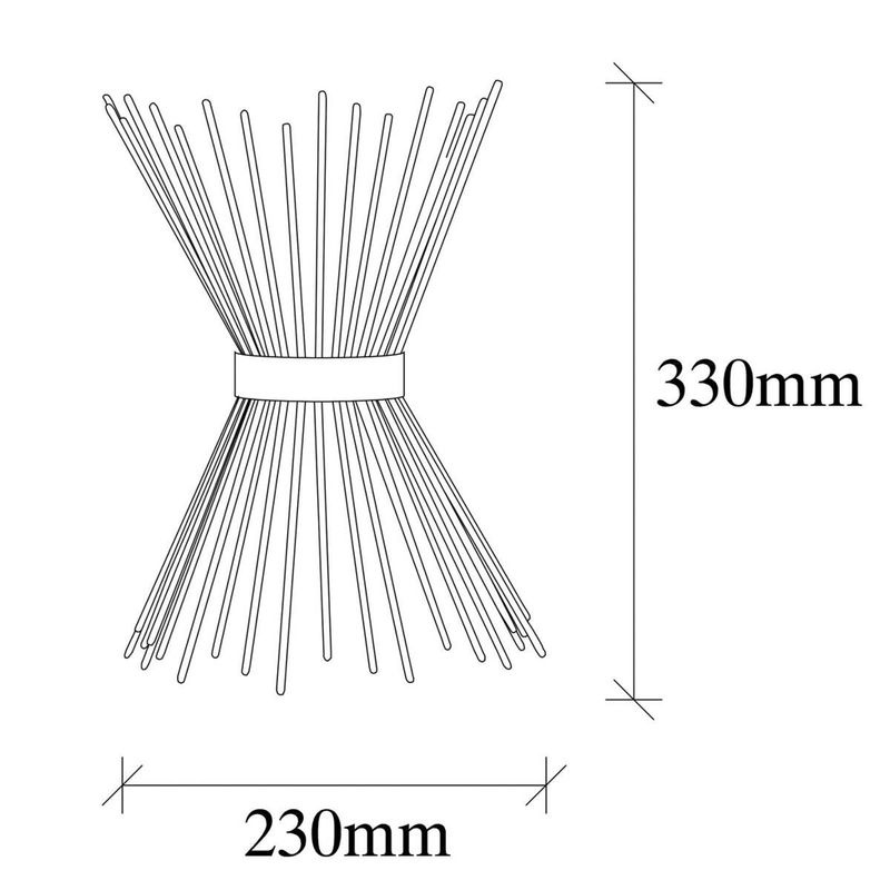 Opviq Wandleuchte Kirpi in Schwarz aus Metall mit 2 E27 Fassungen, B/H/T: 16 x 33 x 16 cm - Bild 4
